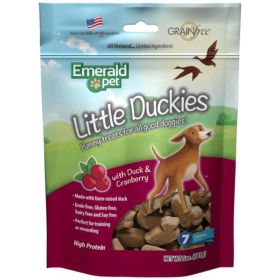 Emerald Pet Little Duckies Dog Treats with Duck and Cranberry