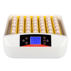 56-Egg Practical Fully Automatic Poultry Incubator with Egg Candler (US Standard) White YF