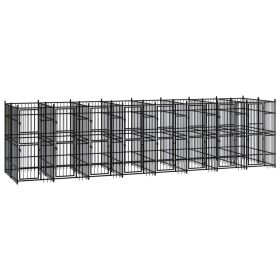 Outdoor Dog Kennel Steel 158.8 ft¬≤