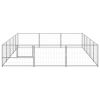 Dog Kennel Silver 161.5 ft¬≤ Steel