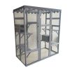 Outdoor Cat House Big Catio Wooden Feral Cat Shelter Enclosure with Large Spacious Interior, 6 High Ledges, Weather Protection Asphalt Roof