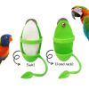 1PC Parrot Feeder With Standing Rack Cuttlefish Bone Holder Plastic Hanging Food Container Cage Accessories Pet Bird Supplies