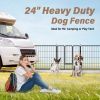 Dog Playpen Indoor Outdoor, 24" Height 8 Panels Fence with Anti-Rust Coating, Metal Heavy Portable Foldable Dog Pen for Large, Medium Small Dogs RV Ya