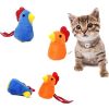 Blue/Orange Plush Cartoon Chick Pet Toy With Catnip Cute Interactive Kitten Puppet Toys Chew And Anti-boring Pet Game Supplies