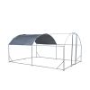 Large Metal Chicken Coop with Run, Walkin Chicken Coop for Yard with Waterproof Cover, 13.1 x 9.8 x 6.6 ft, Dome Roof Large Poultry Cage for Hen House