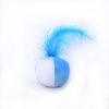 1 Pcs Pet Cat Bell Toy Plush Ball Plus Feather Shuttlecock Throwing Toy Funny Pet Dog Cat Interactive Toy